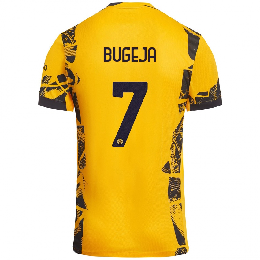 Niño Camiseta Haley Bugeja #7 Dorado Negro Equipación Tercera 2024/25 La Camisa Chile