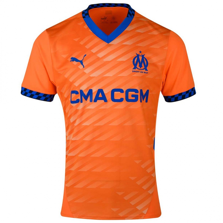 Niño Camiseta Coumba Dembélé #27 Naranja Azul Oscuro Equipación Tercera 2024/25 La Camisa Chile