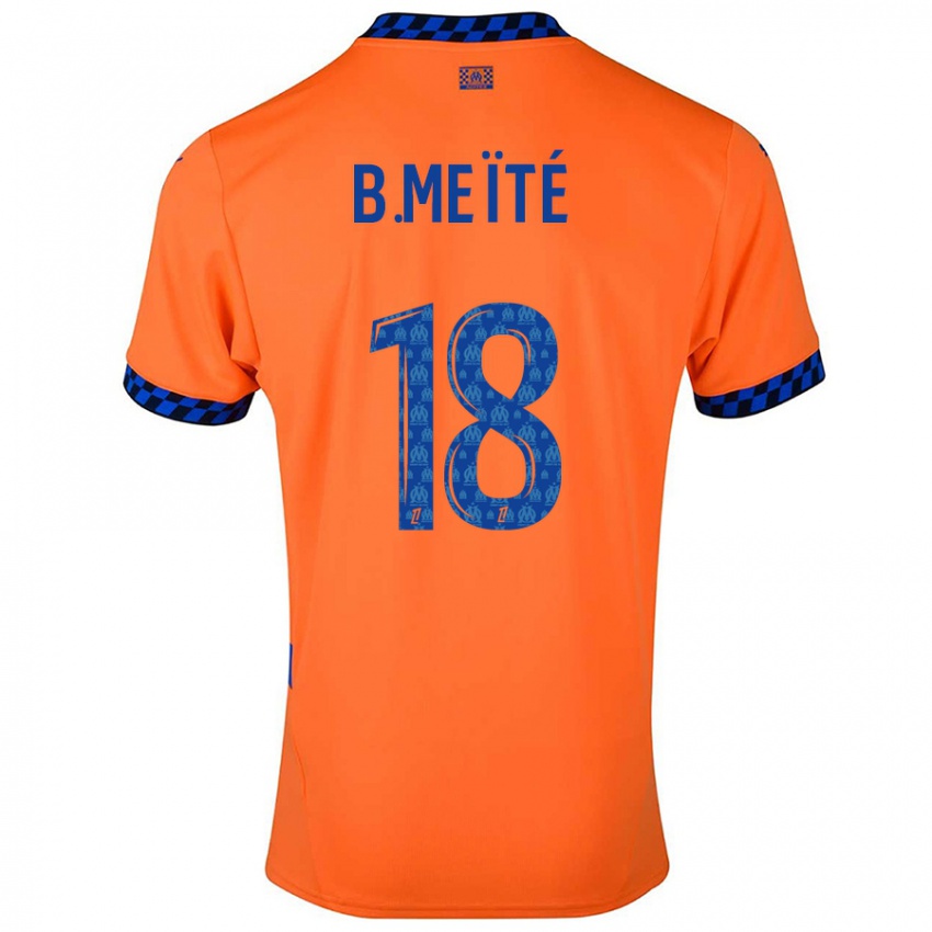 Niño Camiseta Bamo Meïté #18 Naranja Azul Oscuro Equipación Tercera 2024/25 La Camisa Chile