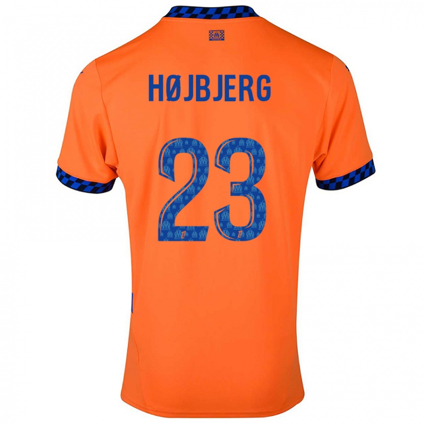 Niño Camiseta Pierre Emile Hojbjerg #23 Naranja Azul Oscuro Equipación Tercera 2024/25 La Camisa Chile