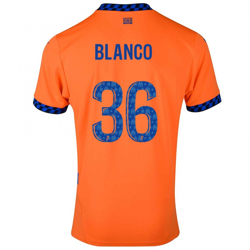 Niño Camiseta Ruben Blanco #36 Naranja Azul Oscuro Equipación Tercera 2024/25 La Camisa Chile