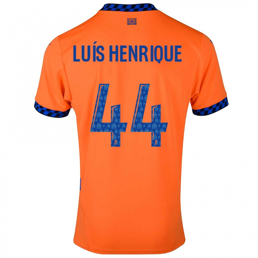 Niño Camiseta Luis Henrique #44 Naranja Azul Oscuro Equipación Tercera 2024/25 La Camisa Chile