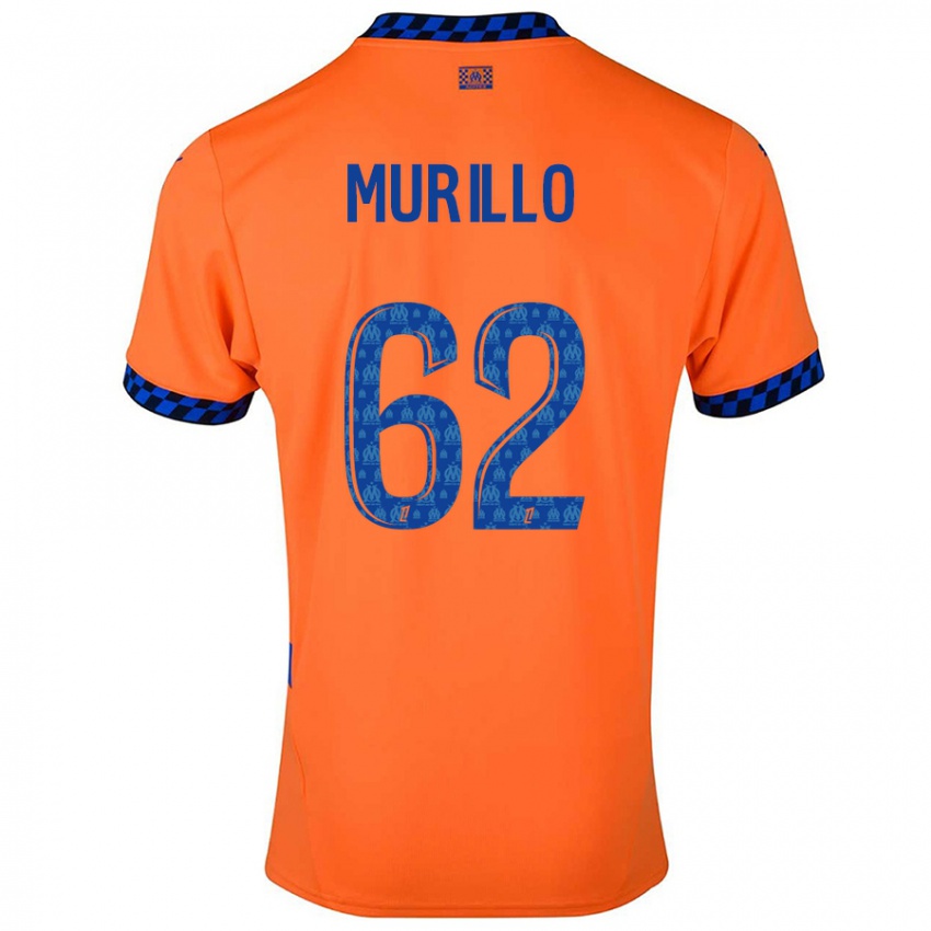 Niño Camiseta Amir Murillo #62 Naranja Azul Oscuro Equipación Tercera 2024/25 La Camisa Chile