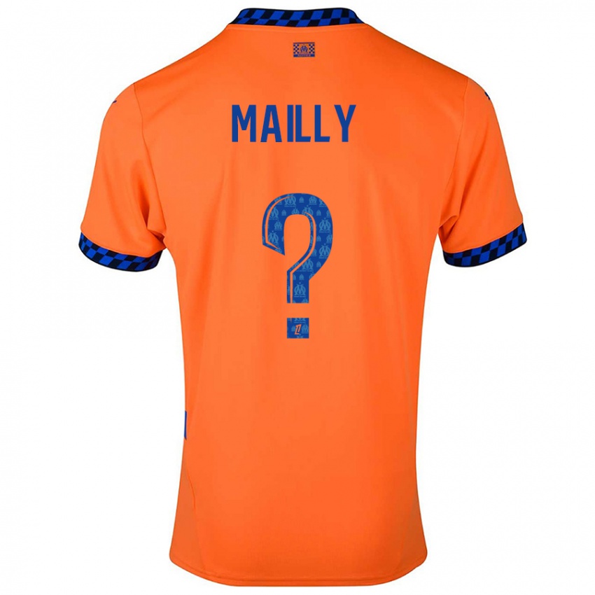 Niño Camiseta Evan Mailly #0 Naranja Azul Oscuro Equipación Tercera 2024/25 La Camisa Chile