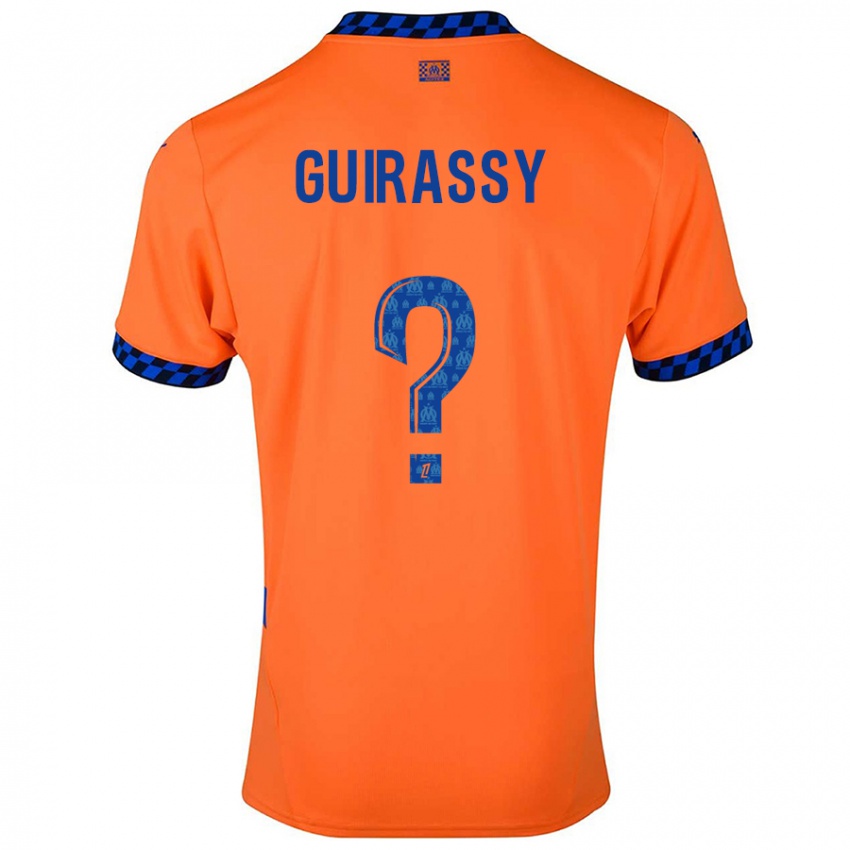 Niño Camiseta Moctar Guirassy #0 Naranja Azul Oscuro Equipación Tercera 2024/25 La Camisa Chile