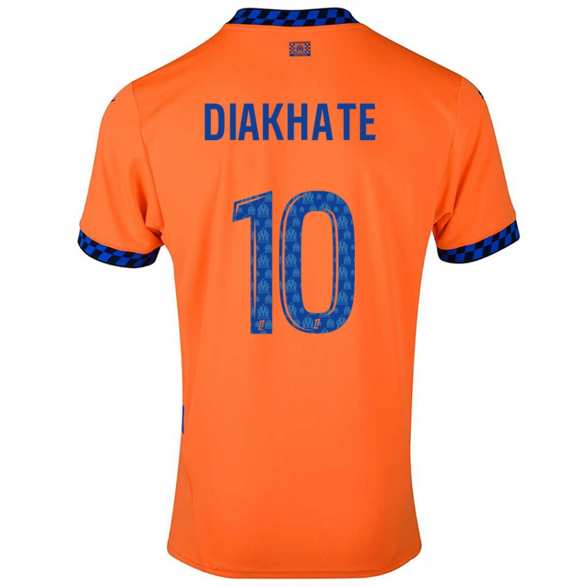 Niño Camiseta Ndeye Awa Diakhaté #10 Naranja Azul Oscuro Equipación Tercera 2024/25 La Camisa Chile