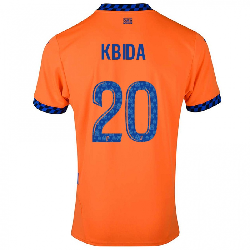 Niño Camiseta Inès Kbida #20 Naranja Azul Oscuro Equipación Tercera 2024/25 La Camisa Chile