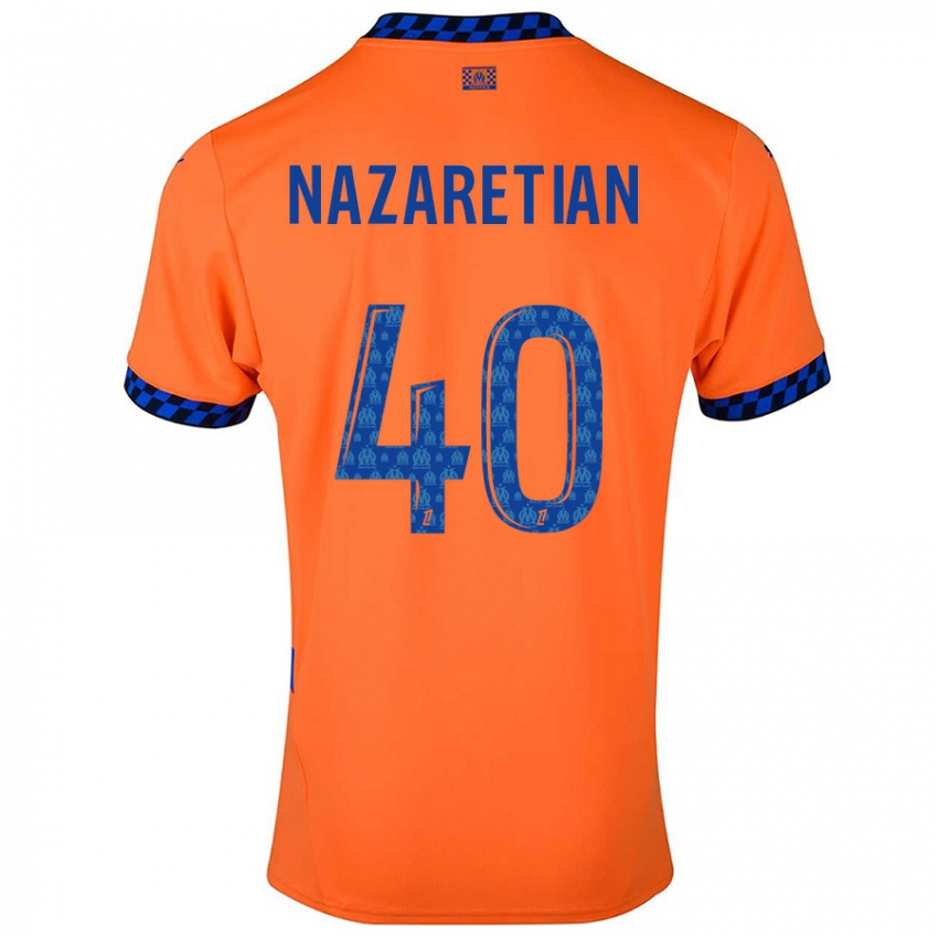 Niño Camiseta Manuel Nazaretian #40 Naranja Azul Oscuro Equipación Tercera 2024/25 La Camisa Chile