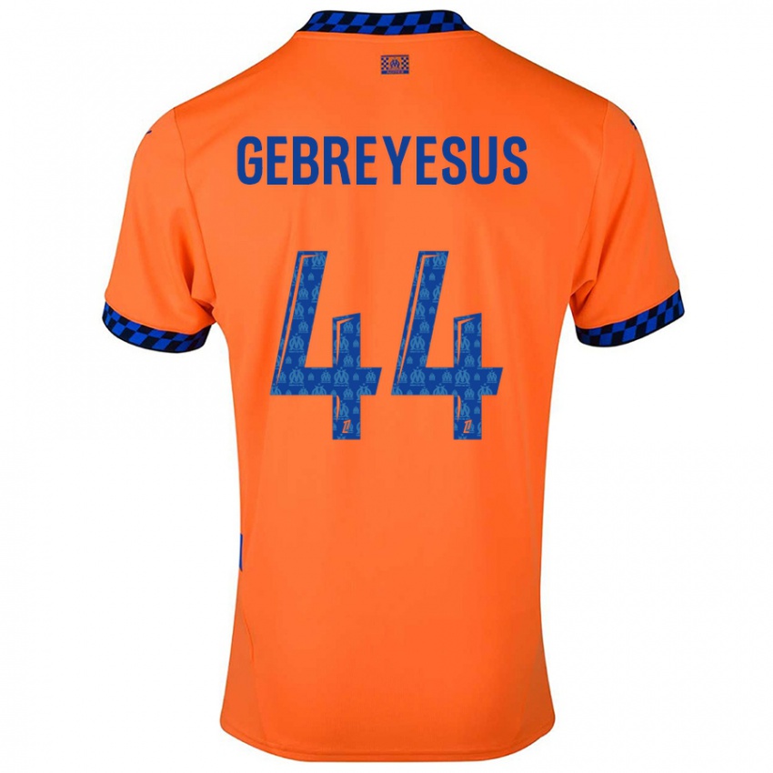 Niño Camiseta Esey Gebreyesus #44 Naranja Azul Oscuro Equipación Tercera 2024/25 La Camisa Chile