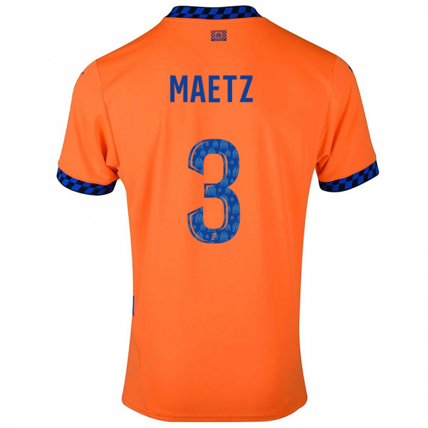 Niño Camiseta Agathe Maetz #3 Naranja Azul Oscuro Equipación Tercera 2024/25 La Camisa Chile