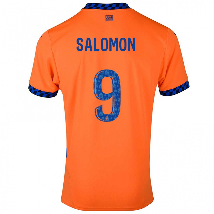 Niño Camiseta Maeva Salomon #9 Naranja Azul Oscuro Equipación Tercera 2024/25 La Camisa Chile