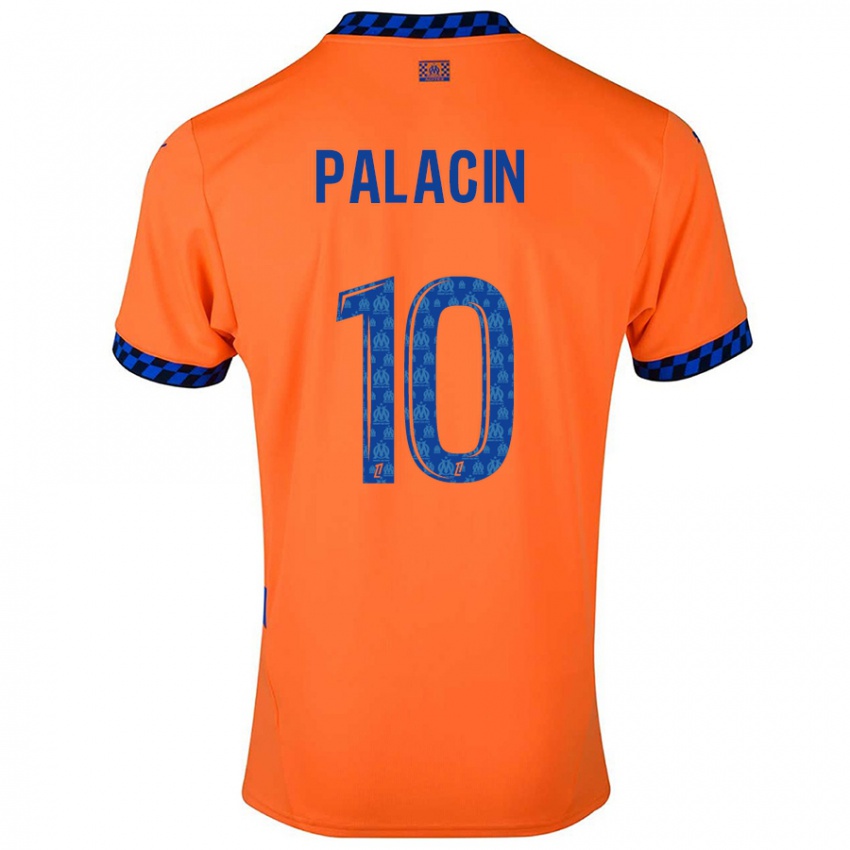 Niño Camiseta Sara Palacin #10 Naranja Azul Oscuro Equipación Tercera 2024/25 La Camisa Chile