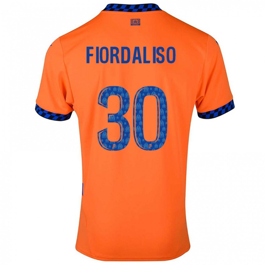 Niño Camiseta Thelma Fiordaliso #30 Naranja Azul Oscuro Equipación Tercera 2024/25 La Camisa Chile