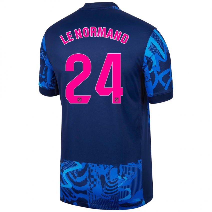 Niño Camiseta Robin Le Normand #24 Azul Real Equipación Tercera 2024/25 La Camisa Chile