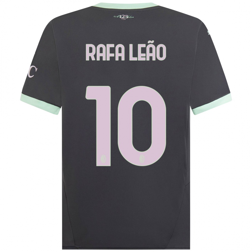 Niño Camiseta Rafael Leao #10 Gris Equipación Tercera 2024/25 La Camisa Chile