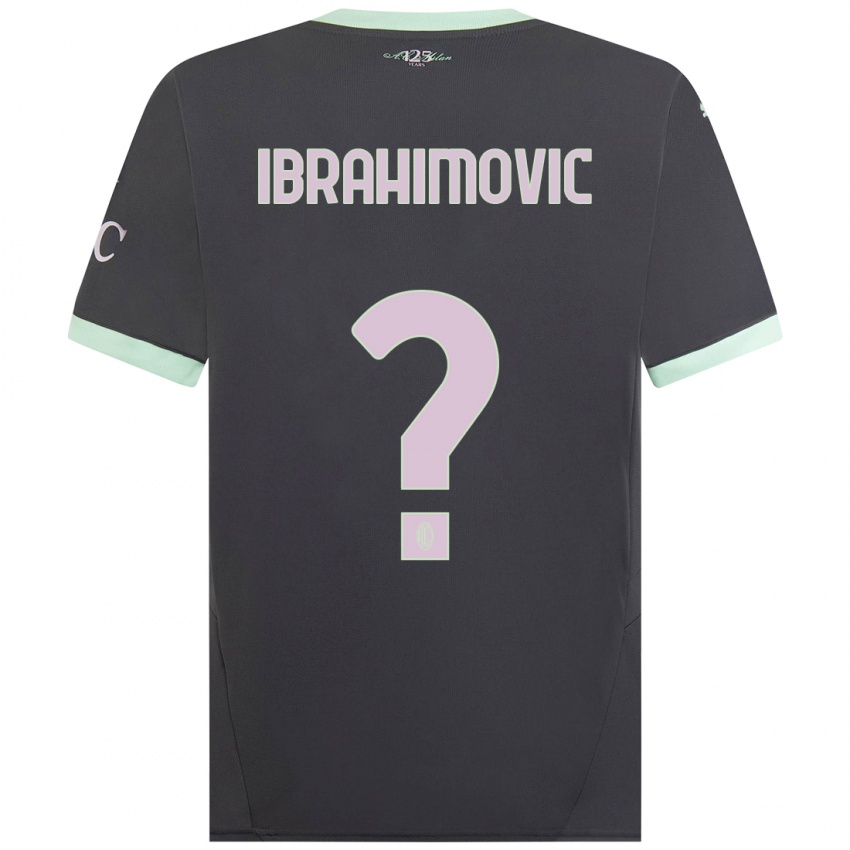 Niño Camiseta Vincent Ibrahimovic #0 Gris Equipación Tercera 2024/25 La Camisa Chile