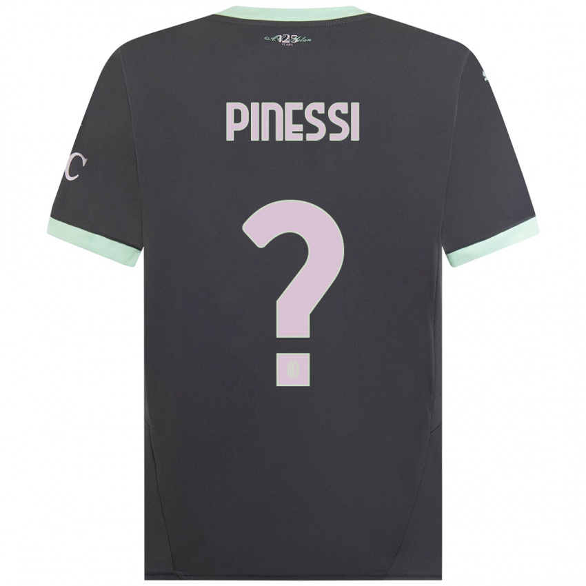 Niño Camiseta Riccardo Pinessi #0 Gris Equipación Tercera 2024/25 La Camisa Chile