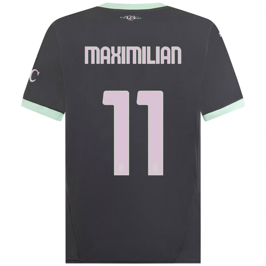 Niño Camiseta Maximilian Ibrahimović #11 Gris Equipación Tercera 2024/25 La Camisa Chile