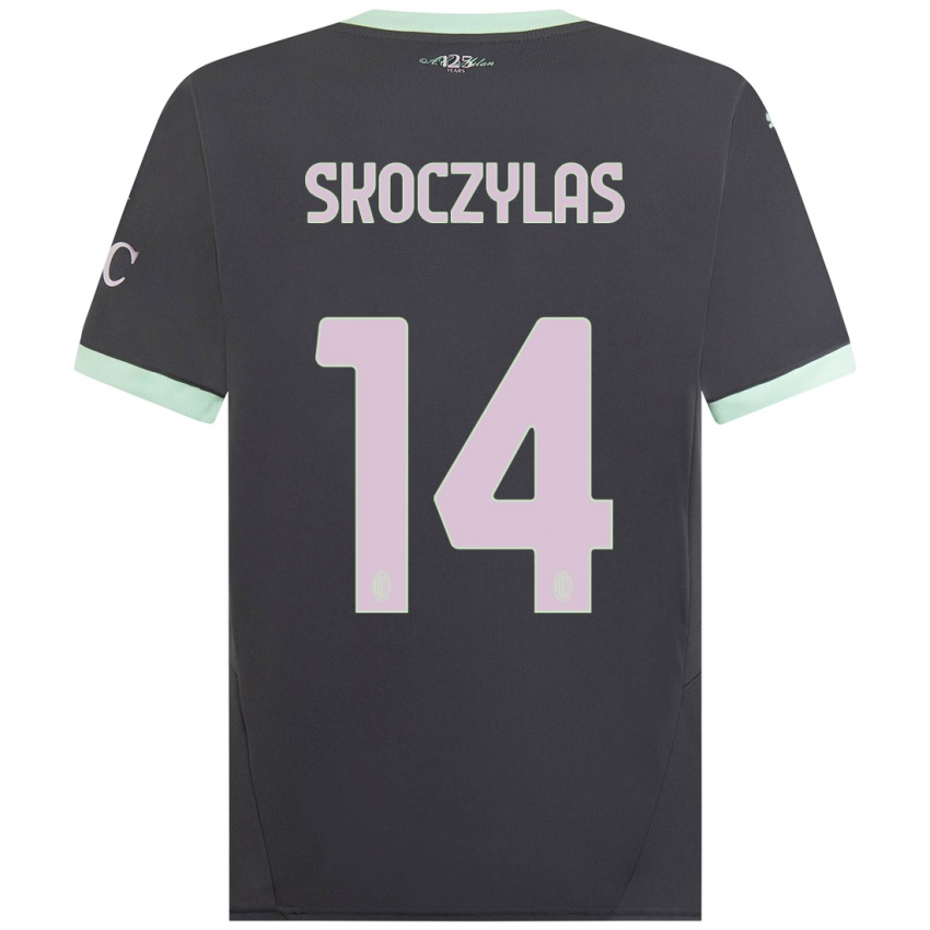 Niño Camiseta Mateusz Skoczylas #14 Gris Equipación Tercera 2024/25 La Camisa Chile