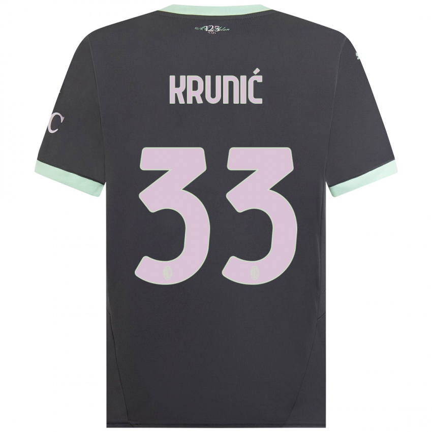 Niño Camiseta Rade Krunic #33 Gris Equipación Tercera 2024/25 La Camisa Chile