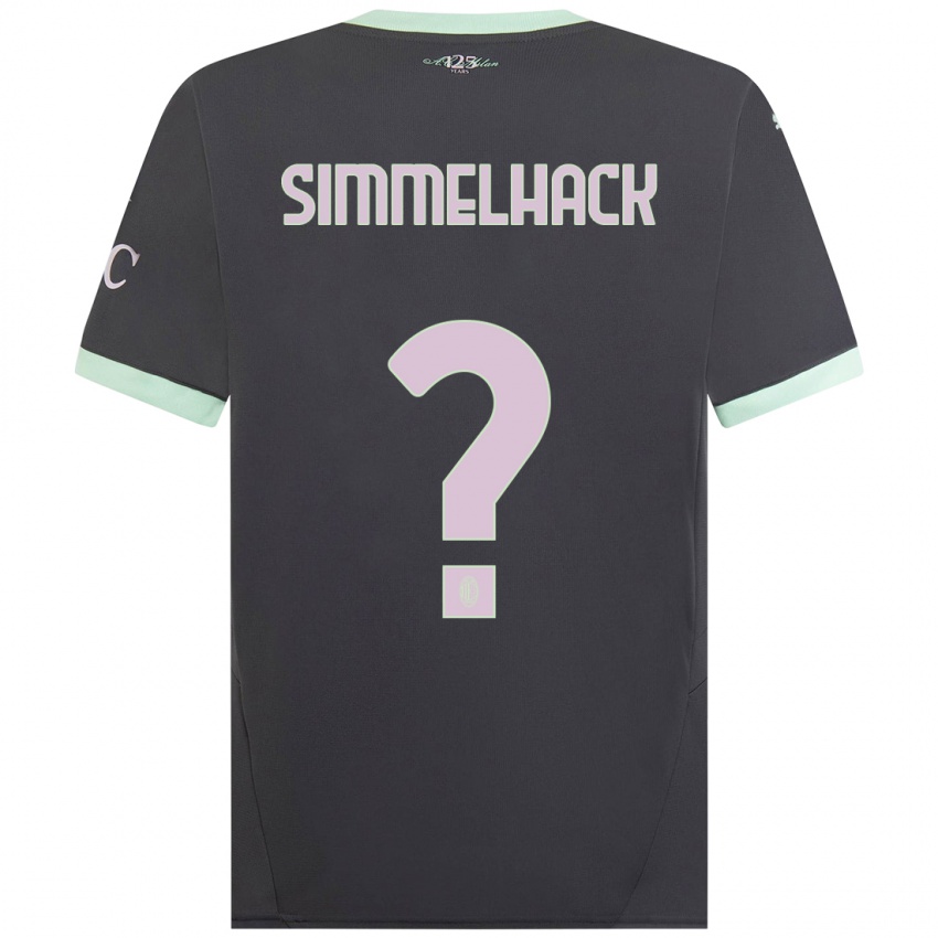 Niño Camiseta Alexander Simmelhack #0 Gris Equipación Tercera 2024/25 La Camisa Chile