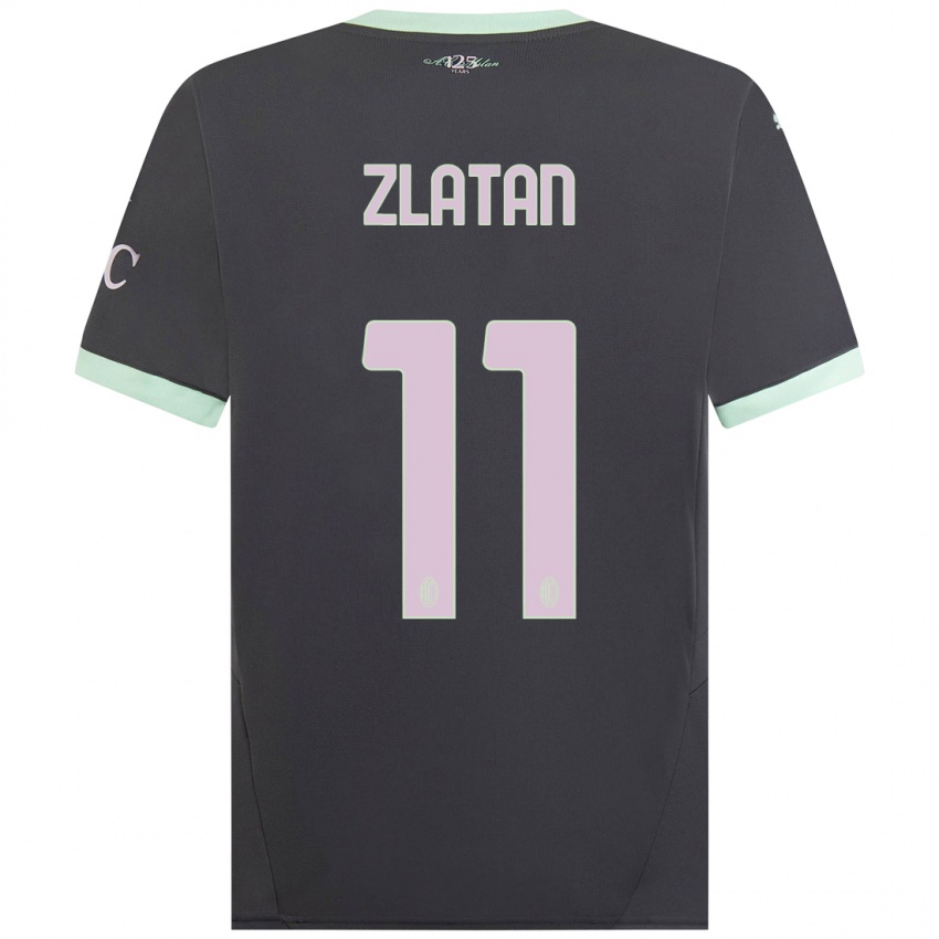 Niño Camiseta Zlatan Ibrahimovic #11 Gris Equipación Tercera 2024/25 La Camisa Chile