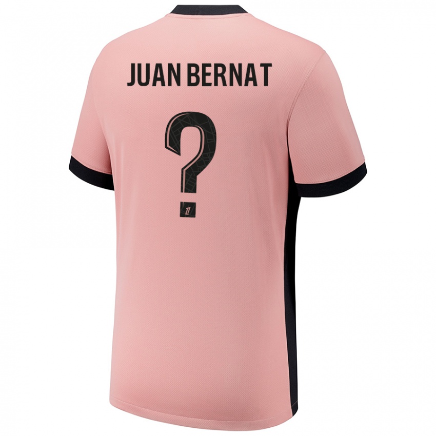 Niño Camiseta Juan Bernat #0 Rosa Óxido Equipación Tercera 2024/25 La Camisa Chile