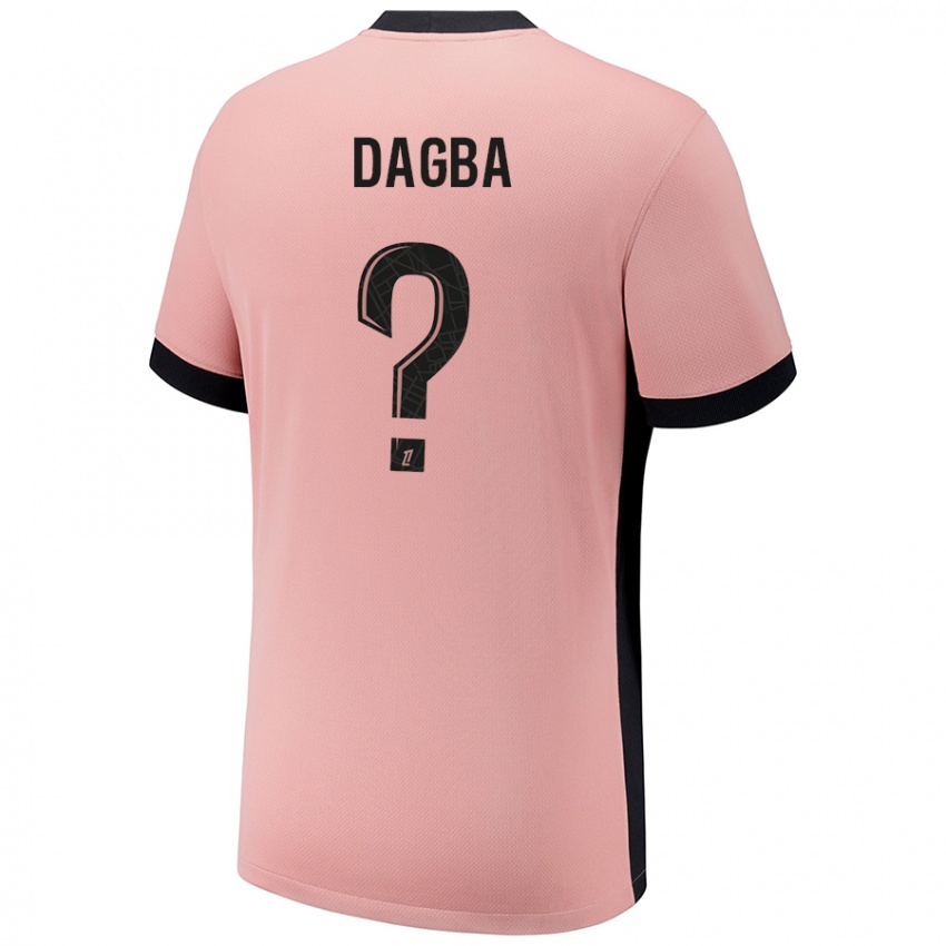 Niño Camiseta Colin Dagba #0 Rosa Óxido Equipación Tercera 2024/25 La Camisa Chile