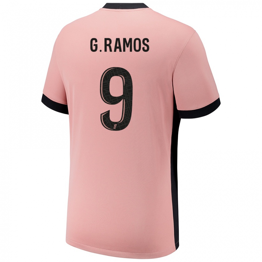 Niño Camiseta Gonçalo Ramos #9 Rosa Óxido Equipación Tercera 2024/25 La Camisa Chile