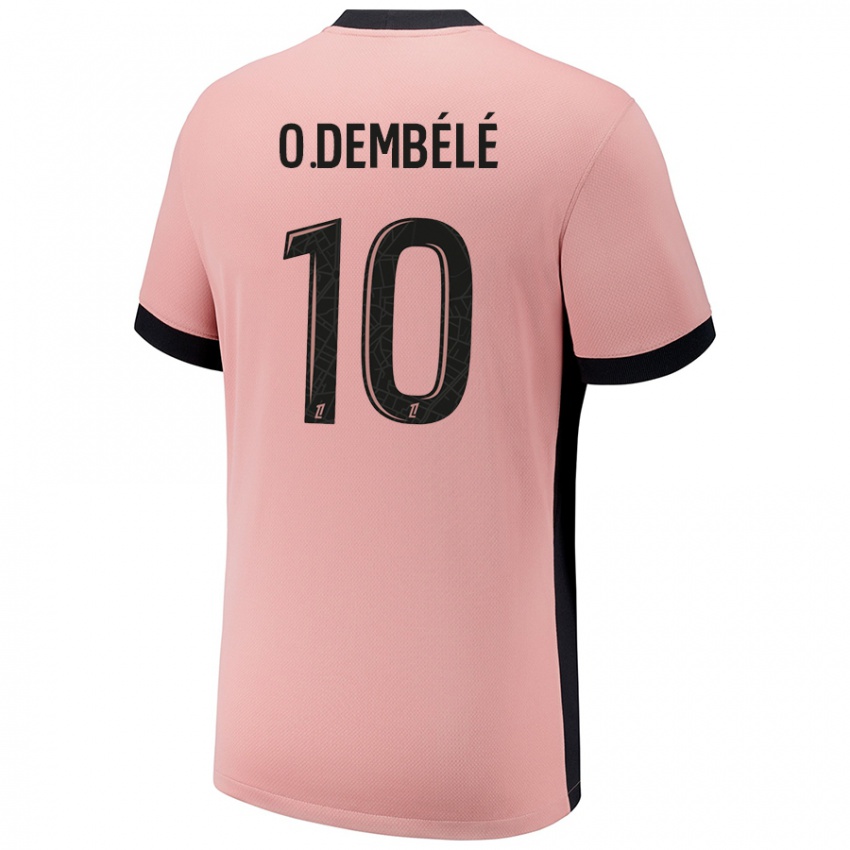 Niño Camiseta Ousmane Dembele #10 Rosa Óxido Equipación Tercera 2024/25 La Camisa Chile