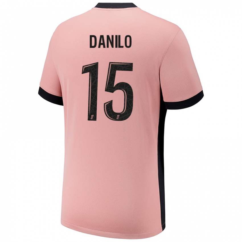 Niño Camiseta Danilo Pereira #15 Rosa Óxido Equipación Tercera 2024/25 La Camisa Chile