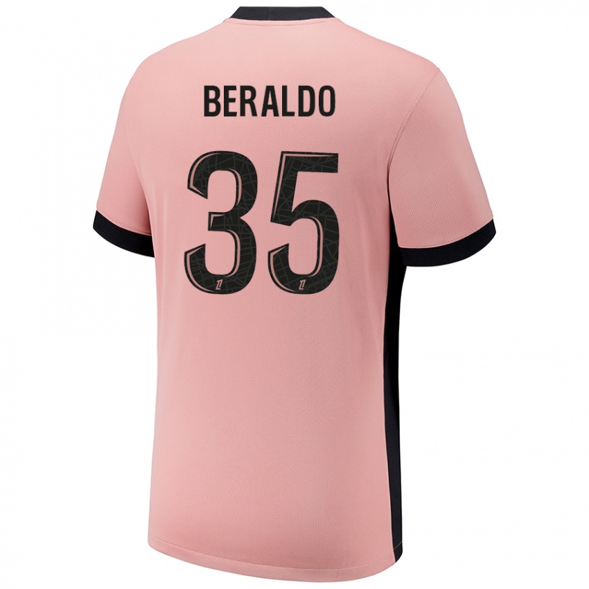 Niño Camiseta Lucas Beraldo #35 Rosa Óxido Equipación Tercera 2024/25 La Camisa Chile