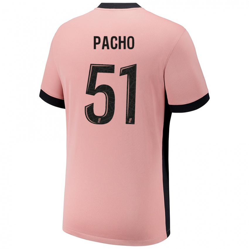 Niño Camiseta Willian Pacho #51 Rosa Óxido Equipación Tercera 2024/25 La Camisa Chile