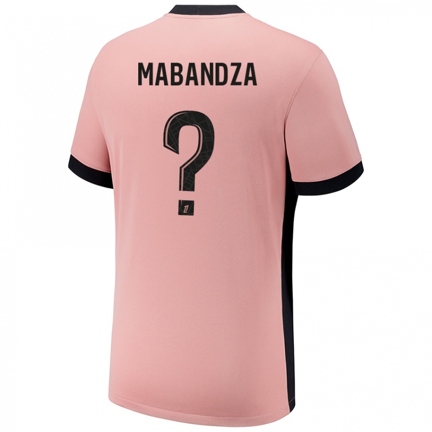 Niño Camiseta Emeryc Mabandza Batantou #0 Rosa Óxido Equipación Tercera 2024/25 La Camisa Chile