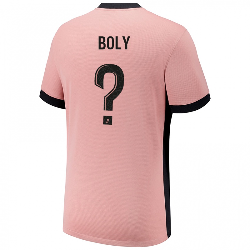 Niño Camiseta David Boly #0 Rosa Óxido Equipación Tercera 2024/25 La Camisa Chile