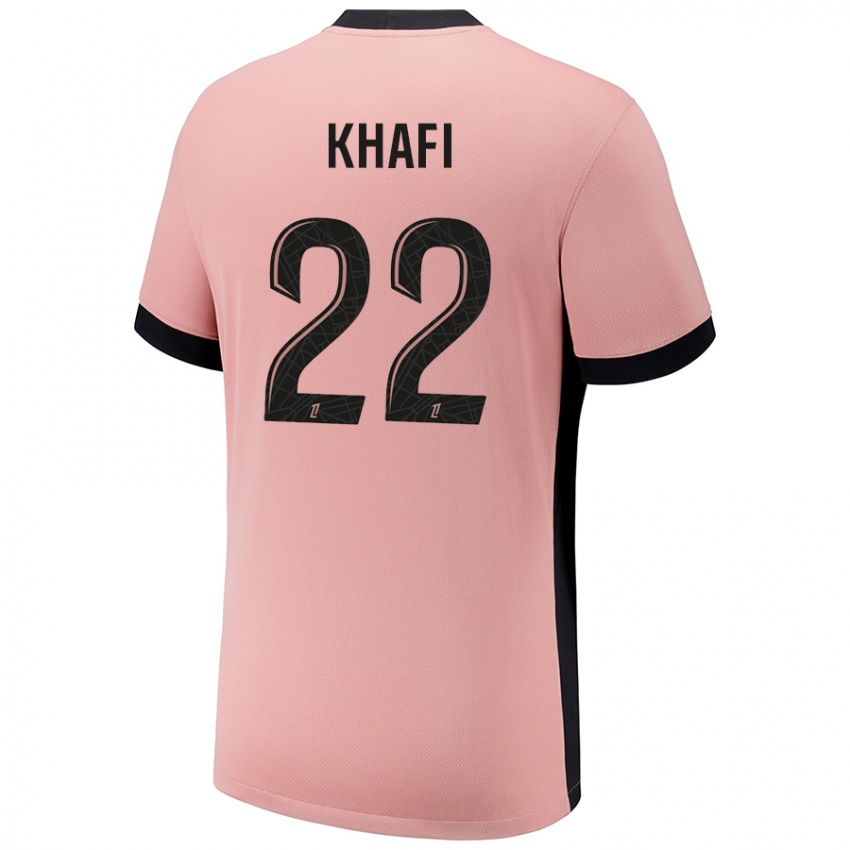 Niño Camiseta Yanis Khafi #22 Rosa Óxido Equipación Tercera 2024/25 La Camisa Chile