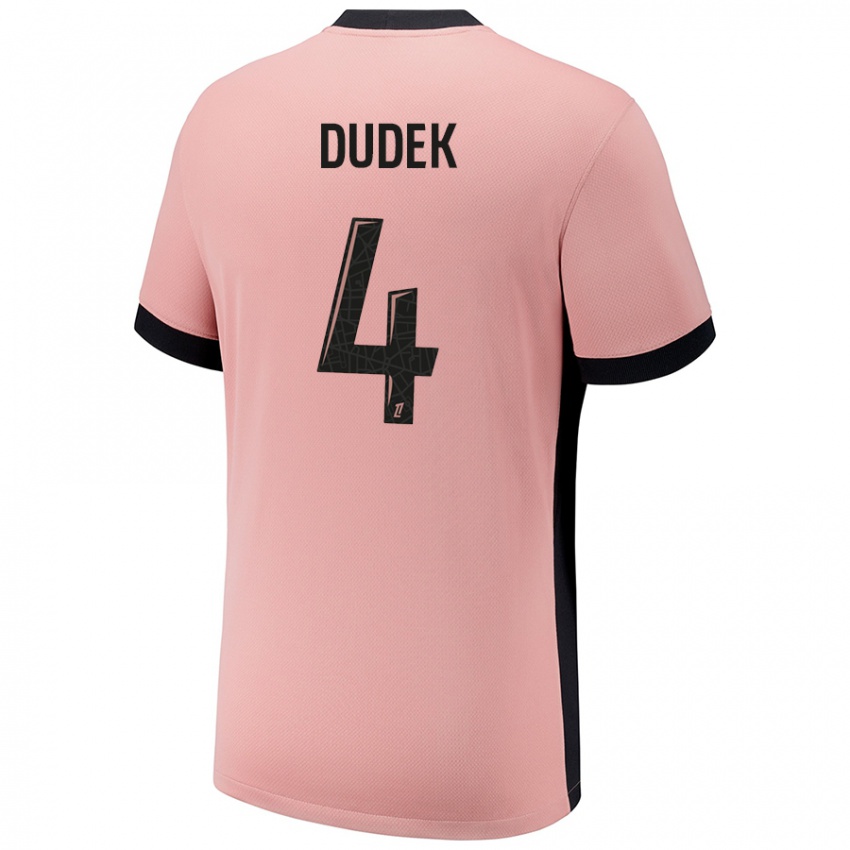 Niño Camiseta Paulina Dudek #4 Rosa Óxido Equipación Tercera 2024/25 La Camisa Chile