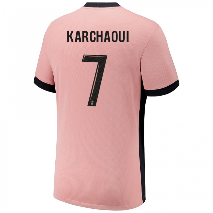 Niño Camiseta Sakina Karchaoui #7 Rosa Óxido Equipación Tercera 2024/25 La Camisa Chile