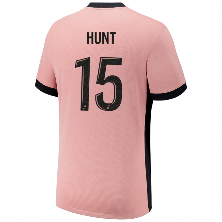 Niño Camiseta Clare Hunt #15 Rosa Óxido Equipación Tercera 2024/25 La Camisa Chile