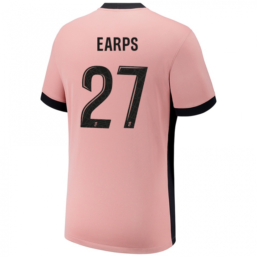 Niño Camiseta Mary Earps #27 Rosa Óxido Equipación Tercera 2024/25 La Camisa Chile