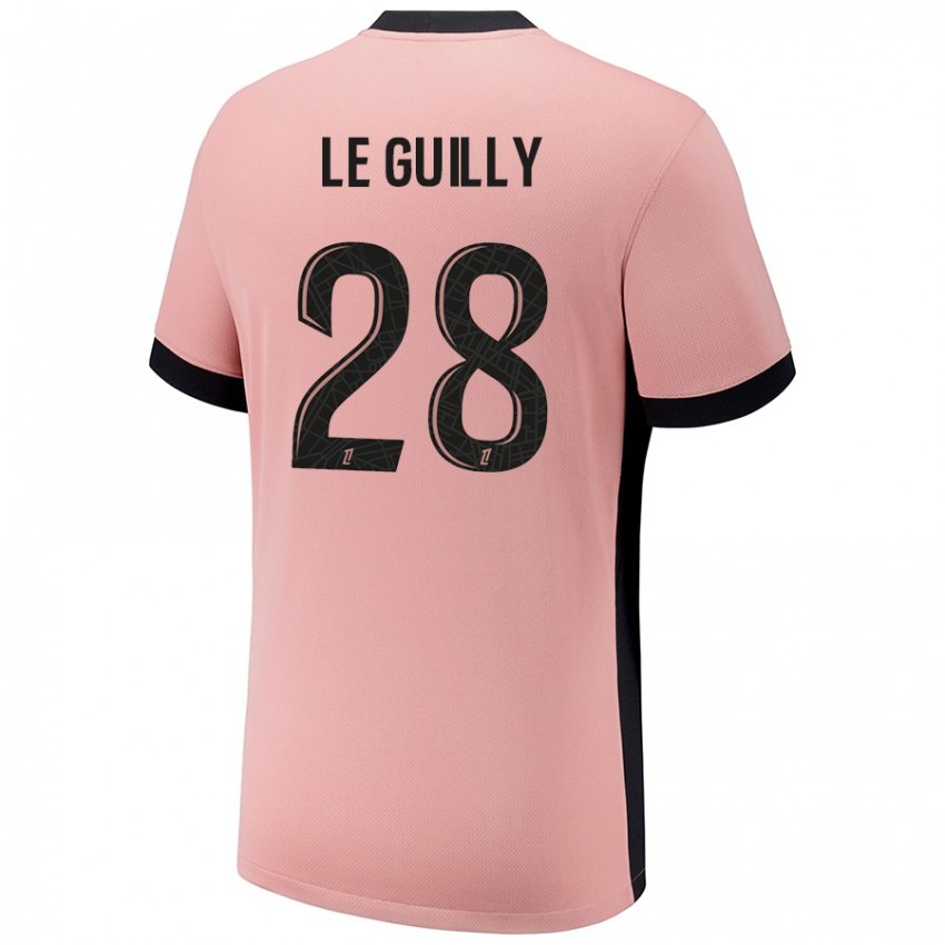 Niño Camiseta Jade Le Guilly #28 Rosa Óxido Equipación Tercera 2024/25 La Camisa Chile