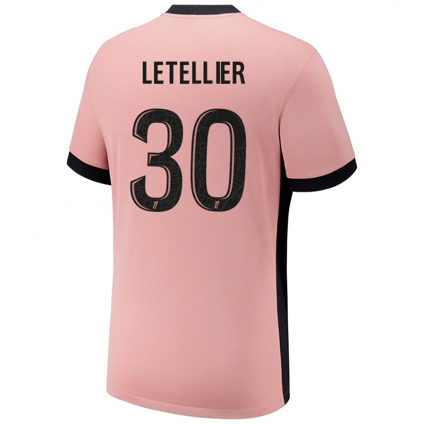 Niño Camiseta Alexandre Letellier #30 Rosa Óxido Equipación Tercera 2024/25 La Camisa Chile