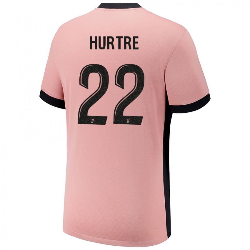 Niño Camiseta Oceane Hurtre #22 Rosa Óxido Equipación Tercera 2024/25 La Camisa Chile