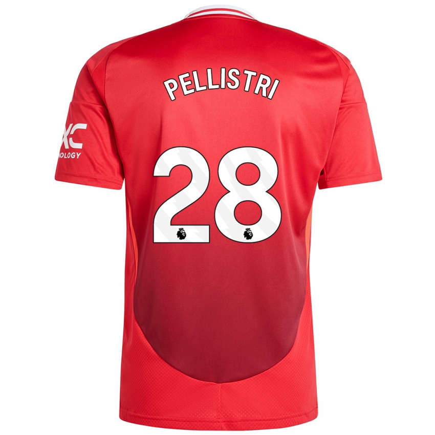 Hombre Camiseta Facundo Pellistri #28 Rojo Brillante 1ª Equipación 2024/25 La Camisa Chile