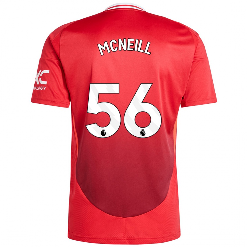 Hombre Camiseta Charlie Mcneill #56 Rojo Brillante 1ª Equipación 2024/25 La Camisa Chile