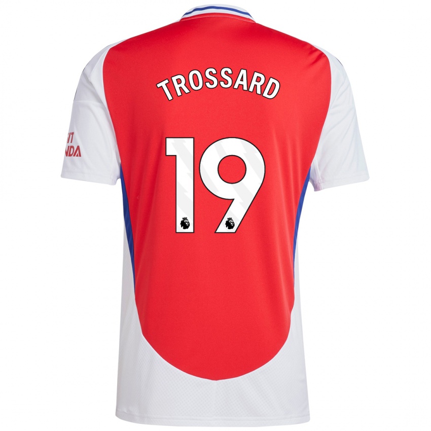 Hombre Camiseta Leandro Trossard #19 Rojo Blanco 1ª Equipación 2024/25 La Camisa Chile