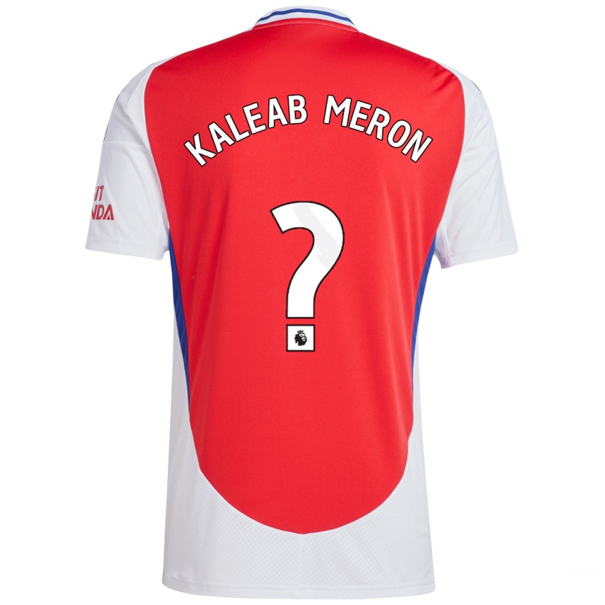 Hombre Camiseta Kaleab Meron #0 Rojo Blanco 1ª Equipación 2024/25 La Camisa Chile