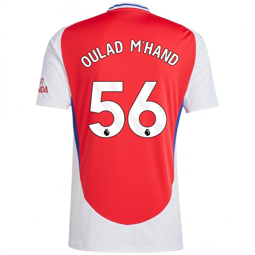 Hombre Camiseta Salah-Eddine Oulad M'hand #56 Rojo Blanco 1ª Equipación 2024/25 La Camisa Chile