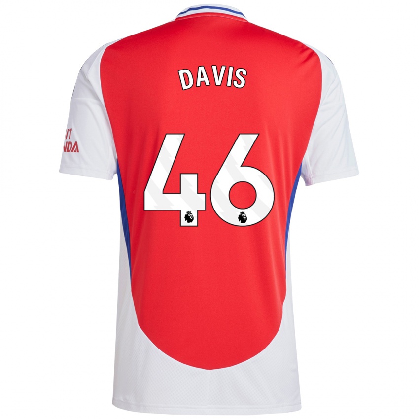 Hombre Camiseta Timi Davis #46 Rojo Blanco 1ª Equipación 2024/25 La Camisa Chile