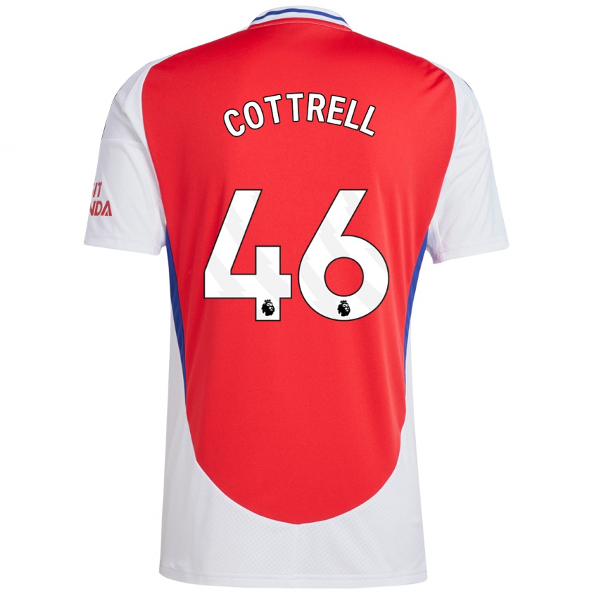 Hombre Camiseta Ben Cottrell #46 Rojo Blanco 1ª Equipación 2024/25 La Camisa Chile